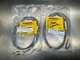 (2) Turck RK 4.4T-1-RS 4.4T Cordset, M12 Male to M12 Female
