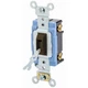 1PC Leviton 1201-2L Single-Pole Locking Toggle Switch, 15A, 120/277V, Brown