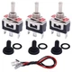 TWTADE 3Pcs Momentary Toggle Switch 3 Pins 3 Position Bilateral reset 
