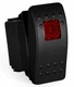 Contura II Carling Rocker Switch - Illuminated Red - V1D1, SPST, 3 