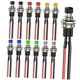 Gebildet 12pcs 7mm 3V-6V-12V-24V-230V/1A Prewired Mini Mix color with wire