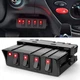Nilight 4 Gang Rocker Switch Box SPST Toggle Switch Panel 12V 24V Switch Panel
