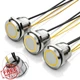 FILN 3Pcs 19MM Yellow LED Push Button Switch 12V 20A IP67