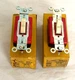 2 New Old Stock HUBBELL 1221-I IVORY A.C. Toggle Switch 20A 120-277V Single Pole