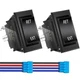 DaierTek Momentary RV Jack Switch 30 Amp 12V DC Rocker Type - 2Pcs, RET-EXT 