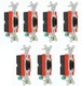 7-PACK Leviton 20-Amp Heavy Duty Single-Pole Locking Toggle Switch Brown 1221-2L