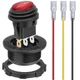 Round Rocker Switch, Toggle Switch 12V, Waterproof Lighted LED On/Off Switch ...
