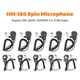 10PC HM-180 8pin MicReplace EM-48/HS-50/EM101 For ICOM IC-M700 IC-M600 Radio