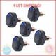 Twidec/5Pcs LED Lighted Rocker Switch Toggle 12V 30A SPST 3 Pin On-Off Blue Roun