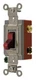 HBL1223R - Hubbell 20A 120/277V AC 3-Way Toggle Switch Red Extra Heavy Duty Indu