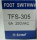 NEW TEND TFS-305 Foot Switch 250VAC 6A