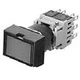 Fuji Electric AH165-TGLG11E3 Switch Push Button N.O./N.C. DPST Flush Rectangu...