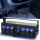 Nilight 6 Gang Rocker Switch Box 12V SPST ON Off Switch QC 3.0 USB Charger Vo...