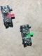 2 LOT GE CR104p-XC01 XC1 SINGLE AUXILIARY RED Green Contact Blocks 1NO 1NC