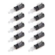 uxcell Push Button Switch, DPDT 6 Pin 1 Position 18mm,10pcs, Black