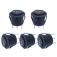mxuteuk 5pcs Snap-in Round Momentary 3 Pin (ON)-OFF-(ON), Silver 