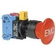 IDEC Corporation HW1B-V4F02-R-EMO-2 Switch Emergency Stop N.C. DPST Mushroom ...