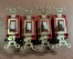 LOT OF 4 HUBBELL Single Pole  SWITCH 20AMP 120-277V Pre Used
