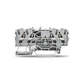 5pcs WAGO 2002-1401 4-Conductor Feedthrough Terminal Block 2,50 mm2 Gray New