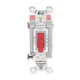 Hubbell Wiring Device-Kellems Hbl1222r Wall Swtch, 2-Pole, 120/277V, 20A, Red,