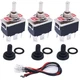 TWTADE 3 Pcs Latching Toggle Rocker Switches 6 Pin 3 Position ON/Off/ON 3 