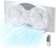 EZ-CHILL 9&rdquo; Window Fan with Remote Control, 3 Speed Dual Fans with Auto-Locki...