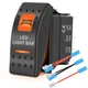 LED Light Bar Waterproof Rocker Switch Toggle On-Off 12V 24V 5Pin SPST Orange...