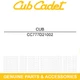 Cub Cadet 777D21002 MTD Label Decal Rider Engine Zs 547Cc Pwrmre