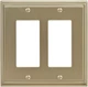 Amerock BP36519 Gold Mulholland Double Rocker / Gfi Outlet Wall Plate