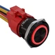 APIELE 10 Amp 22mm Latching Push Button Switch 12V Angel Eye LED Waterproof A...
