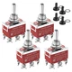 Joinfworld Momentary Toggle Switch 12V DC 3 Way 30 Amp DPDT 6 Pin Cover Cap