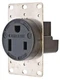 Hubbell Wiring Device-Kellems Receptacle Single 50A 6-50R 250V Black