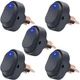 Twidec/5Pcs LED Lighted Rocker Switch Toggle 12V 30A SPST 3 Pin On-Off blue