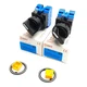 Lot of 2 Idec HW1S-2TF20 22mm 2-Position Selector Switch, 2NO, 600V 10A