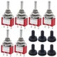Twidec/6Pcs Mini Momentary Toggle Switch SPDT 3 Position 3 3Pin（ON)-OFF-(ON)