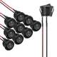 APIELE 10Pcs Rocker Switch ON Off KCD1 Mini Round Toggle KCD1-105-1, Black 
