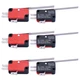 6Pcs Micro Limit Switch Long Straight Hinge Lever Arm SPDT Snap Action Switch