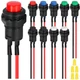 MKBKLLJY 10Pcs Self-Locking Push Button Switch 12mm AC 250V/1.5A 125V/3A 2Pin...