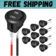 10 pack round rocker switch 12v on off 12 volt dc circle toggle switch 2 pin