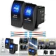 12v 20a 3-pin Blue LED Rocker Switch UTV Marine Golf Cart Boat Toggle Jumper