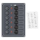 Marine Switch Panel, Haoguo 6 Gang Boat Electrical Panel with Breaker, IP67 W...