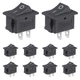 VEXUNGA Mini Rocker Switch On Off 2 Pin 2 Position 10A 125V AC 6A 250V Black ...