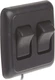 12235 Black Double SPST On-Off Switch with Bezel