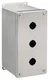 Hoffman E3PBXSS, 4"" x 4.75"" x 8"", 304 SS, 3-Hole, Pushbutton Enclosure, 1pc
