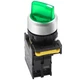 mxuteuk Green LED Light Voltage 110V-220V 22mm 1 NO 2 1 2 Positions, 