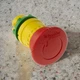 (New In Box) SCHNEIDER ELECTRIC ZB5AT84 Push Button, Red w/Estop Plate
