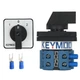KEYMOO 20A Rotary Changeover Switch,3 Position 2 Phase 8 Grey 