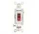 Hubbell HBL1223PL 3 Way Pilot Light Toggle Red Switch 20A 120-277VAC  QTY DISC