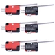 /6Pcs Micro Limit Switch Long Straight Hinge Lever Arm SPDT Snap Action Switch f