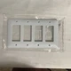 TayMac 5555 White Masque 4 Gang Rocker / Gfi Wall Plate